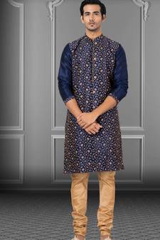 Festive Wear Designer Embroidered Dhupion Heavy Work Kurta With Pyjama