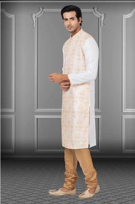 Festive Wear Designer Embroidered Dhupion Heavy Work Kurta With Pyjama 2
