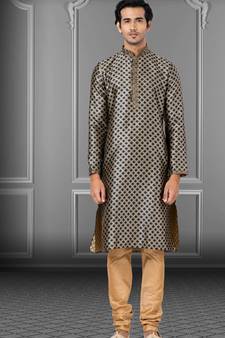 Festive Wear Designer Jacquard Silk Heavy Kurta With Pyjama