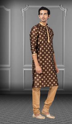 Festive Wear Designer Dhupion Printed Kurta With Pyjama 2