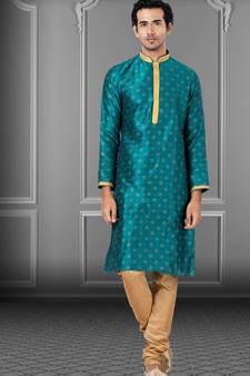Festive Wear Designer Dhupion Printed Kurta With Pyjama