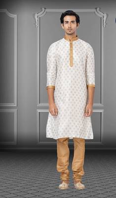 Festive Wear Designer Dhupion Printed Kurta With Pyjama 1