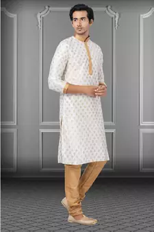 Festive Wear Designer Dhupion Printed Kurta With Pyjama