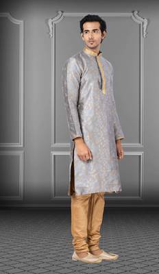 Festive Wear Designer Jacquard Silk Heavy Kurta With Pyjama 2