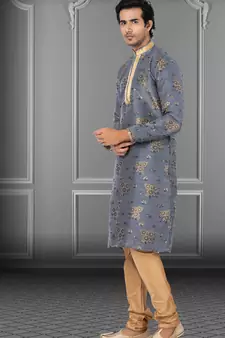 Festive Wear Designer Jacquard Silk Heavy Kurta With Pyjama