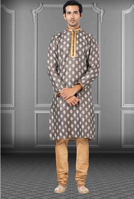 Festive Wear Designer Jacquard Silk Heavy Kurta With Pyjama 1