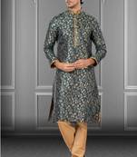 Festive Wear Designer Jacquard Silk Heavy Kurta With Pyjama