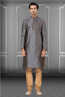 Festive Wear Designer Jacquard Silk Heavy Kurta With Pyjama