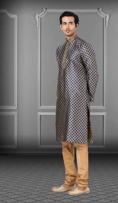 Festive Wear Designer Jacquard Silk Heavy Kurta With Pyjama 2