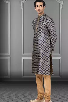 Festive Wear Designer Jacquard Silk Heavy Kurta With Pyjama
