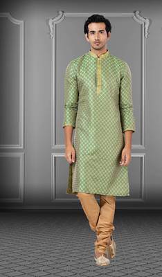 Festive Wear Designer Jacquard Silk Heavy Kurta With Pyjama 1