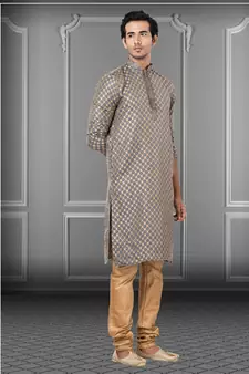 Festive Wear Designer Jacquard Silk Heavy Kurta With Pyjama