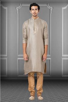Festive Wear Designer Jacquard Silk Heavy Kurta With Pyjama