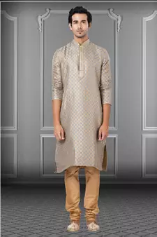 Festive Wear Designer Jacquard Silk Heavy Kurta With Pyjama