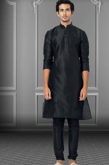 Festive Wear Designer Dhupion Raw Silk Heavy Kurta With Pyjama