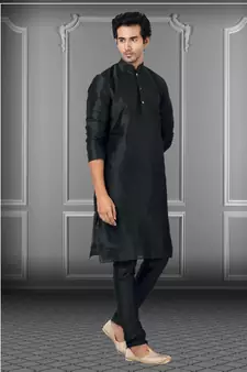 Festive Wear Designer Dhupion Raw Silk Heavy Kurta With Pyjama