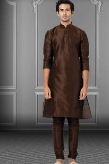 Festive Wear Designer Dhupion Raw Silk Heavy Kurta With Pyjama