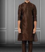 Festive Wear Designer Dhupion Raw Silk Heavy Kurta With Pyjama