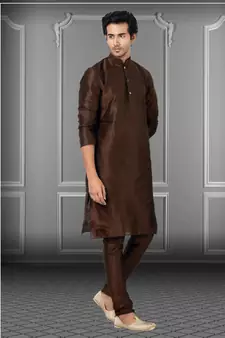 Festive Wear Designer Dhupion Raw Silk Heavy Kurta With Pyjama