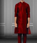 Festive Wear Designer Dhupion Raw Silk Heavy Kurta With Pyjama