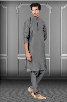 Festive Wear Designer Dhupion Raw Silk Heavy Kurta With Pyjama 2