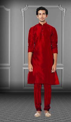 Festive Wear Designer Dhupion Raw Silk Heavy Kurta With Pyjama 1
