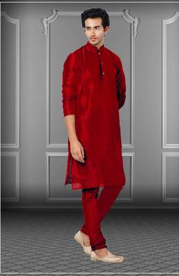 Festive Wear Designer Dhupion Raw Silk Heavy Kurta With Pyjama 2