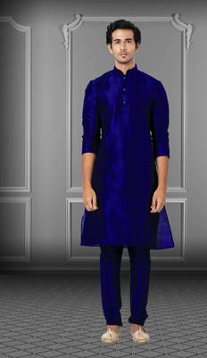 Festive Wear Designer Dhupion Raw Silk Heavy Kurta With Pyjama 1