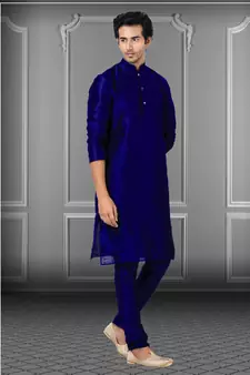 Festive Wear Designer Dhupion Raw Silk Heavy Kurta With Pyjama