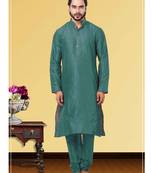 Festive Wear Designer Dhupion Raw Silk Heavy Kurta With Pyjama