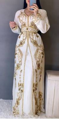 Royal Dubai Kaftan Moroccan Islamic Abaya Farasha Party Wear Floor Length Dress For Women 1