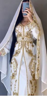 Royal Dubai Kaftan Moroccan Islamic Abaya Farasha Party Wear Floor Length Dress For Women 2