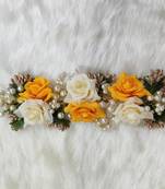 Artificial Flowers Hand Made Women Hair Accessories Hair Pins,Hair Veni.(Yellow)