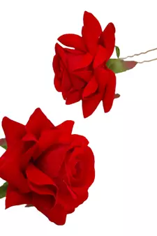 Red Rose Flowers Hair Clips,Hair Accessories,Hair Pins for B'day,Gift(2 Pack)