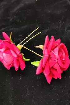 Rani PN Rose Flower Hair Clips,Hair Accessories,Hair Pins for B'day,Gift(2 Pack)