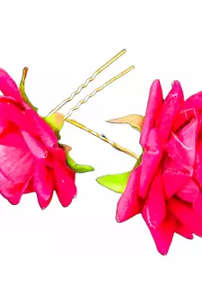 Rani PN Rose Flower Hair Clips,Hair Accessories,Hair Pins for B'day,Gift(2 Pack)