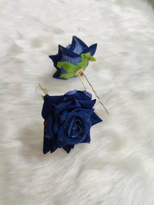 Blue Rose Flowers Hair Clips,Hair Accessories,Hair Pins for B'day,Gift(2 Pack) 1