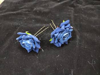Blue Rose Flowers Hair Clips,Hair Accessories,Hair Pins for B'day,Gift(2 Pack) 2