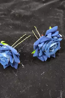Blue Rose Flowers Hair Clips,Hair Accessories,Hair Pins for B'day,Gift(2 Pack)