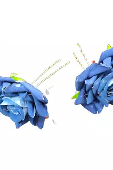 Blue Rose Flowers Hair Clips,Hair Accessories,Hair Pins for B'day,Gift(2 Pack)