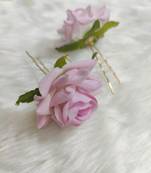 Pink Rose Flowers Hair Clips,Hair Accessories,Hair Pins for B'day,Gift(2 Pack)