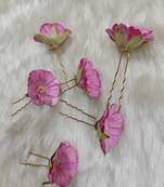 Purple Flowers Hair Clips,Hair Accessories,Hair Pins for B'day,Gift(6 Pack)
