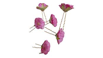 Purple Flowers Hair Clips,Hair Accessories,Hair Pins for B'day,Gift(6 Pack) 3