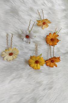 MultiColour Flowers Hair Clips,Hair Accessories,Hair Pins for B'day,Gift(6 Pack)