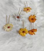 MultiColour Flowers Hair Clips,Hair Accessories,Hair Pins for B'day,Gift(6 Pack)
