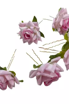 Pink Flowers Hair Clips,Hair Accessories,Hair Pins for B'day,Gift(6 Pack)
