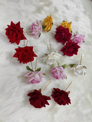 MultiColour Flowers Hair Clips,Hair Accessories,Hair Pins for B'day,Gift(14Pack) 1