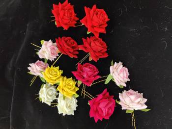 MultiColour Flowers Hair Clips,Hair Accessories,Hair Pins for B'day,Gift(14Pack) 2