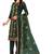 Green thread embroidery polycotton salwar