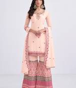 Light-peach pakistani-salwar-kameez